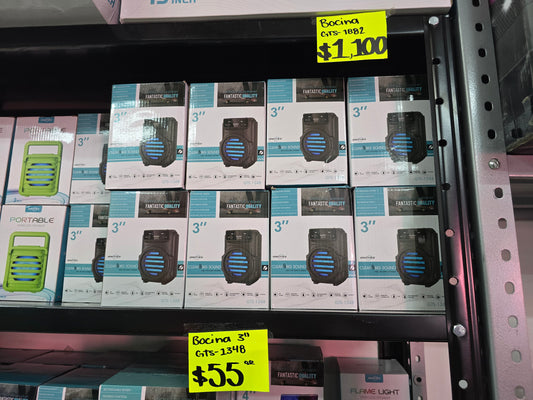 Bocina 3" bluetooth recargable GTS-1348