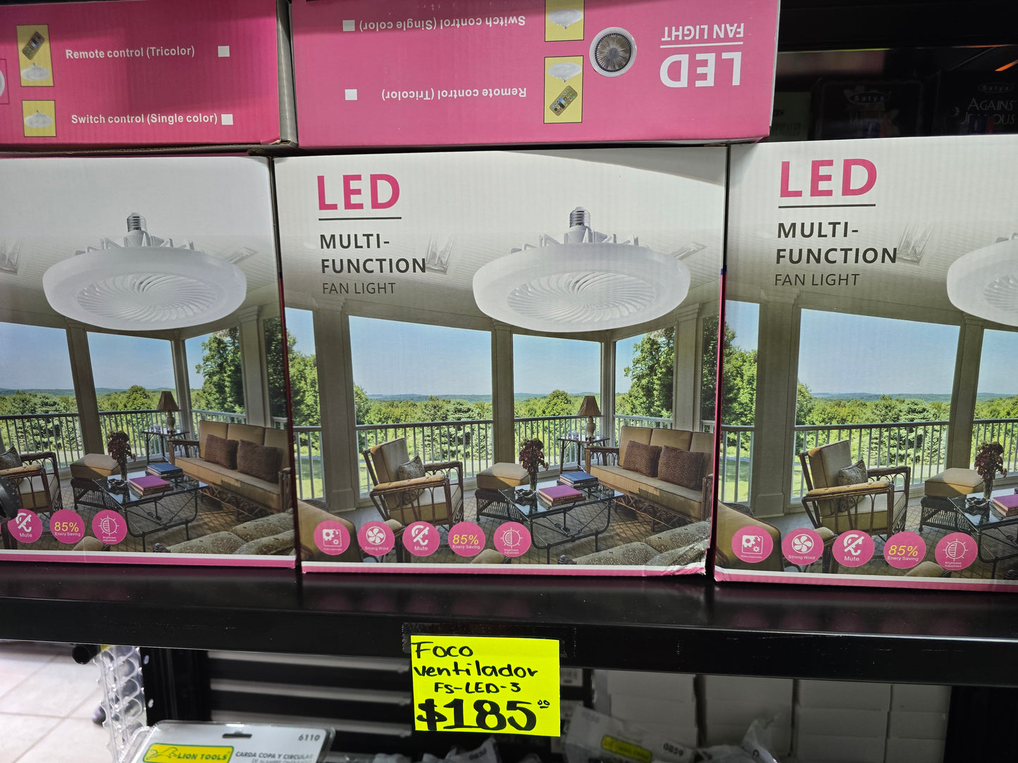 Foco led con ventilador y control remoto