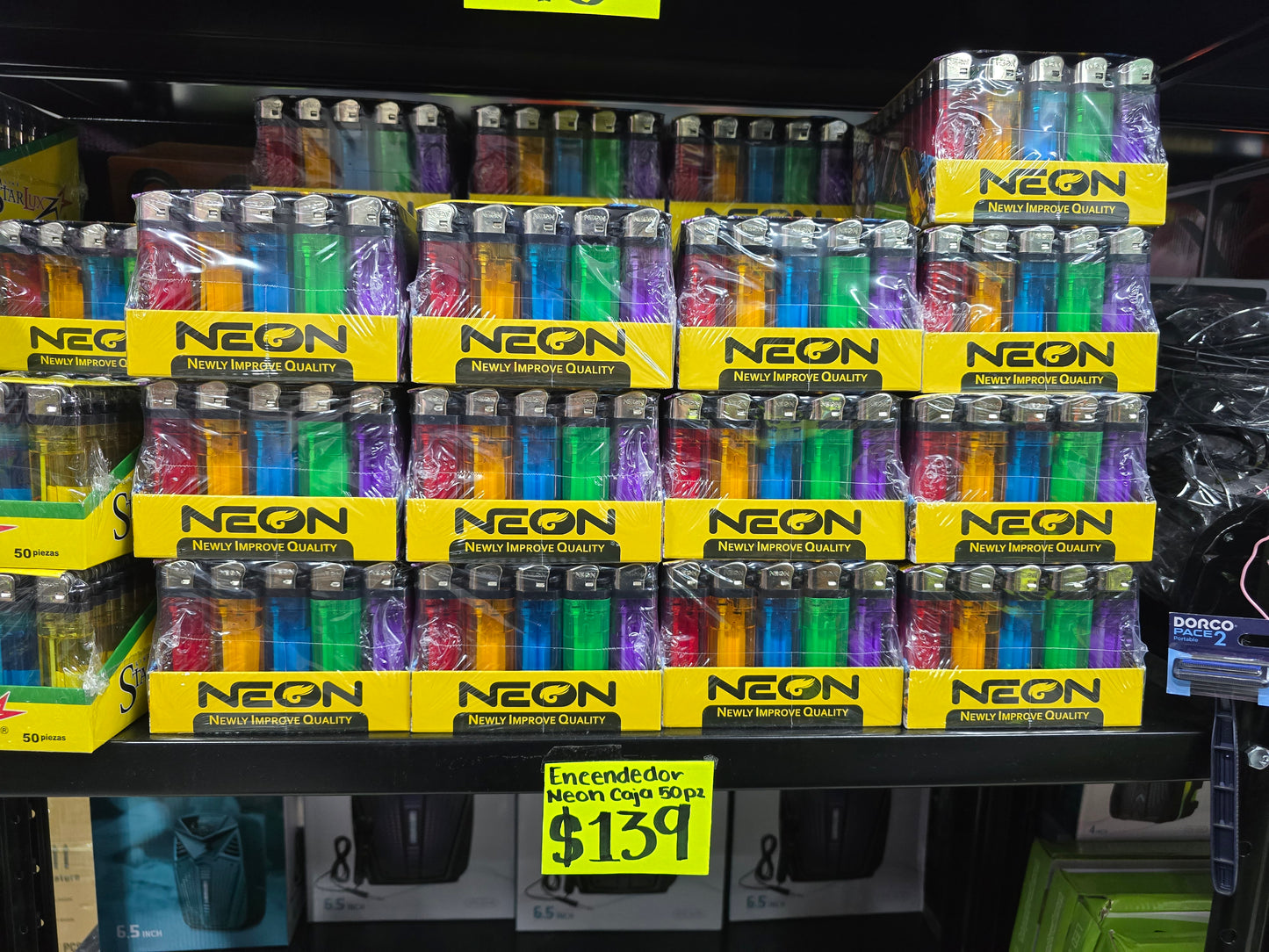 Encendedor neón paquete con 50pz