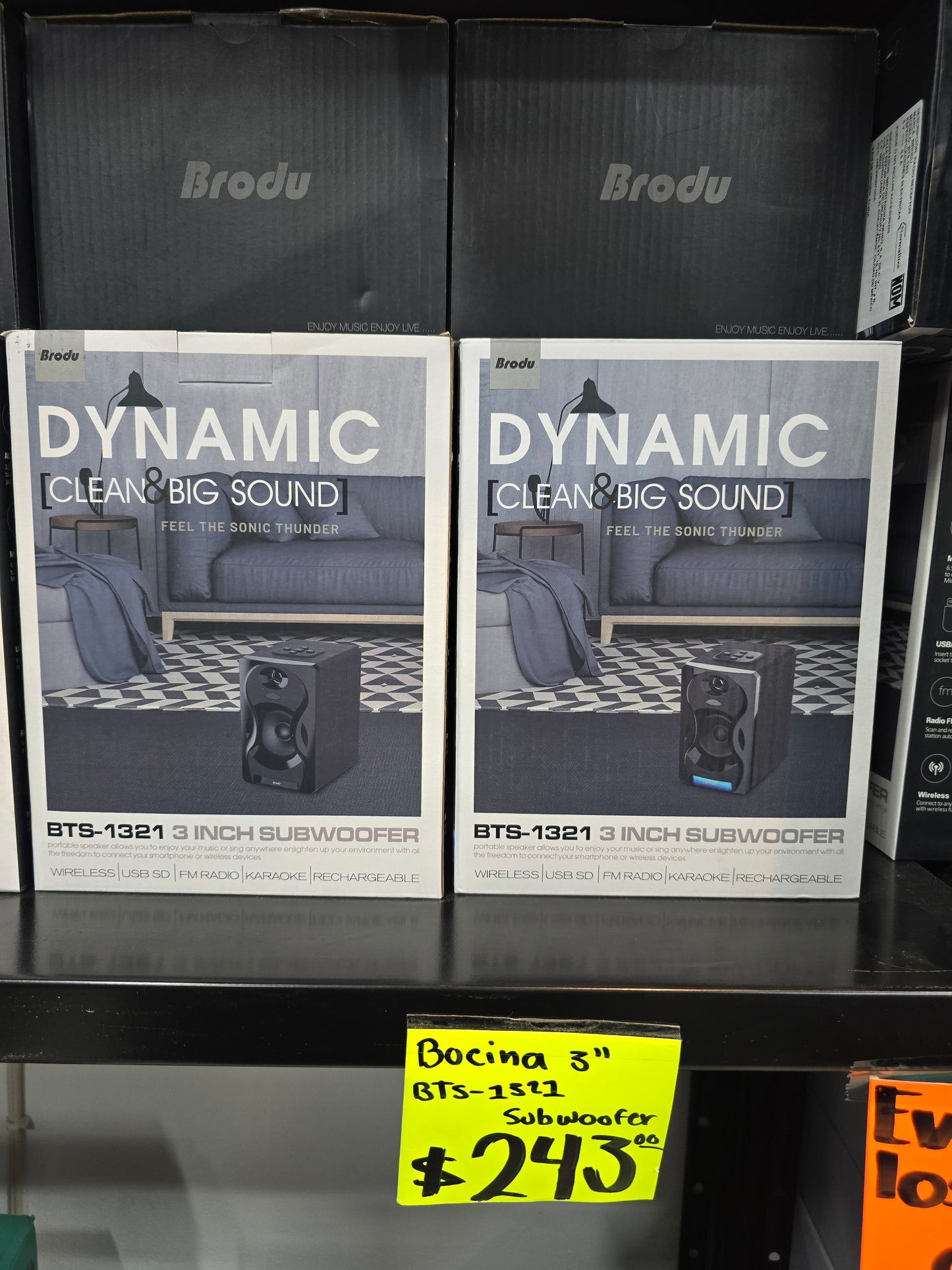 Bocina subwoofer 3" BTS-1321